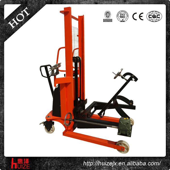 半電動(dòng)稱重油桶車（夾鐵桶，手搖翻轉(zhuǎn)倒料）2